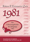 Buchcover Raten und Erinnern Quiz 1981