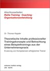 Buchcover Theoretische Inhalte professioneller Trainingskonzepte und Betrachtung eines Beispieltrainings aus der Unternehmenspraxi