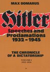 Buchcover Hitler – Speeches and Proclamations 1932–1945