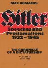 Buchcover Hitler – Speeches and Proclamations 1932–1945
