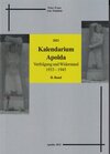 Buchcover Kalendarium Apolda 2021 (2.Band)