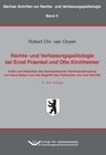 Buchcover Rechts- und Verfassungspolitologie bei Ernst Fraenkel und Otto Kirchheimer