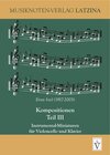 Buchcover Kompositionen Teil III - Instrumental-Miniaturen für Violoncello und Klavier