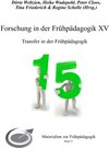 Buchcover Forschung in der Frühpädagogik XV