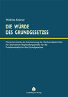 Buchcover Die Würde des Grundgesetzes