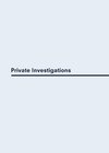 Buchcover Private Investigations