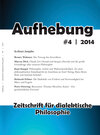Buchcover Aufhebung #4 - Zeitschrift für dialektische Philosophie