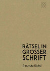 Buchcover rätsel in großer schrift