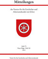 Buchcover Mitteilungen des Vereins für die Geschichte und Altertumskunde von Erfurt