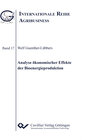 Buchcover Analyse ökonomischer Effekte der Bioenergieproduktion