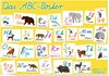 Buchcover mindmemo Lernposter - Das Tier ABC Poster für Kinder in Schreibschrift Schulausgangsschrift Alphabet lernen