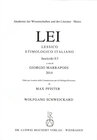 Buchcover Lessico Etimologico Italiano Lfg. E 3