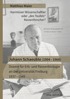 Buchcover Johann Schaeuble (1904 – 1968) – Dozent für Erb- und Rassenbiologie an der Universität Freiburg 1937 – 1945