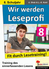 Buchcover Wir werden Leseprofi / Klasse 8