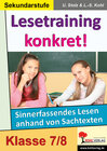 Buchcover Lesetraining konkret! / Klasse 7-8