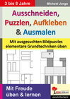 Buchcover Ausschneiden, Puzzeln, Aufkleben, Ausmalen