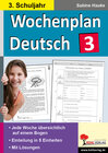 Buchcover Wochenplan Deutsch / Klasse 3