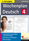 Buchcover Wochenplan Deutsch / Klasse 4