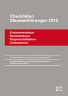Buchcover Checklisten Steuererklärungen 2015