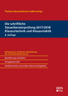 Buchcover Die schriftliche Steuerberaterprüfung 2017/2018 Klausurtechnik und Klausurtaktik