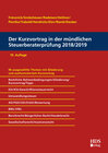 Buchcover Der Kurzvortrag in der mündlichen Steuerberaterprüfung 2018/2019