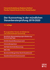 Buchcover Der Kurzvortrag in der mündlichen Steuerberaterprüfung 2019/2020