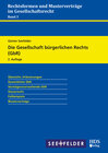 Buchcover Die Gesellschaft bürgerlichen Rechts (GbR)