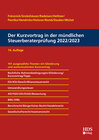 Buchcover Der Kurzvortrag in der mündlichen Steuerberaterprüfung 2022/2023
