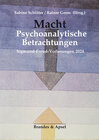 Buchcover Macht. Psychoanalytische Betrachtungen