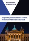 Buchcover Mögliche juristische und rechtspolitische Antworten auf BDS