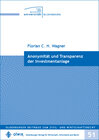 Buchcover Anonymität und Transparenz der Investmentanlage