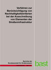 Buchcover Verfahren zur Berücksichtigung von Nachhaltigkeitskriterien bei der Ausschreibung von Elementen der Straßeninfrastruktur