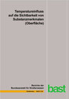 Buchcover Temperatureinfluss auf die Sichtbarkeit von Substanzmerkmalen (Oberfläche)