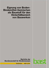 Buchcover Eignung von Boden-Bindemittel-Gemischen als Baustoff für den Hinterfüllbereich von Bauwerken
