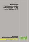 Buchcover Analyse des Leistungsniveaus im Rettungsdienst für die Jahre 2016 und 2017