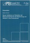 Buchcover Neues Verfahren zur Reduktion der Messunsicherheit bei der Bestimmung von Winkeln in drei Dimensionen