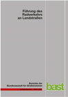 Buchcover Führung des Radverkehrs an Landstraßen