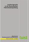 Buchcover Leichte Sprache in der theoretischen Fahrerlaubnisprüfung