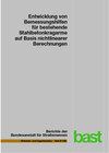 Buchcover Entwicklung von Bemessungshilfen für bestehende Stahlbetonkragarme auf Basis nichtlinearer Berechnungen