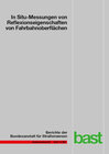 Buchcover In Situ – Messungen von Reflexionseigenschaften von Fahrbahnoberflächen