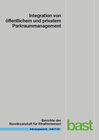 Buchcover Integration von öffentlichem und privatem Parkraummanagement
