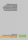 Buchcover Optimierung der Zusammensetzung Offenporiger Asphalte zur Verbesserung des Nutzungsverhaltens