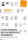 Buchcover Schriftenreihe des Fachbereichs Informatik der Fachhochschule Dortmund, Band 1