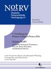 Buchcover 9. Verleihung des Helmut-Schippel-Preises 2016 _ 20 Jahre NotRV mit Verabschiedung der Präsidenten Prof. Dr. Rainer Kanz