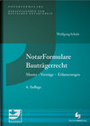 Buchcover NotarFormulare Bauträgerrecht