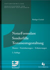 Buchcover NotarFormulare Sonderfälle Testamentsgestaltung