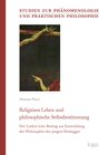 Buchcover Religiöses Leben und philosophische Selbstbestimmung