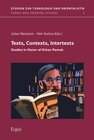 Buchcover Texts, Contexts, Intertexts