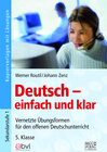 Buchcover Deutsch – einfach und klar 5. Klasse