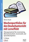 Buchcover Wochenportfolios für den Deutschunterricht – 5. Klasse